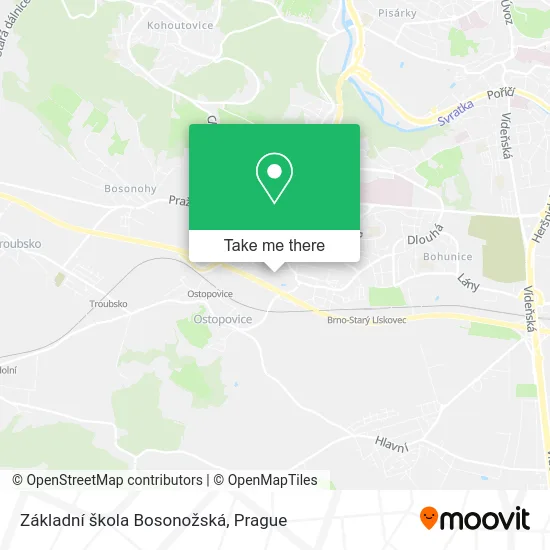 Карта Základní škola Bosonožská