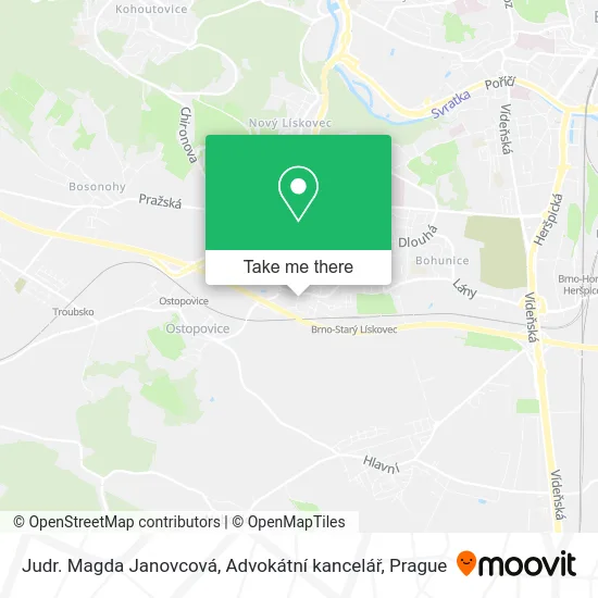 Карта Judr. Magda Janovcová, Advokátní kancelář