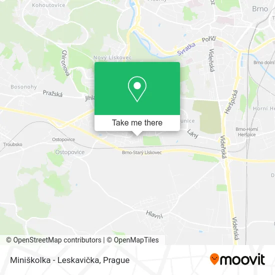 Карта Miniškolka - Leskavička