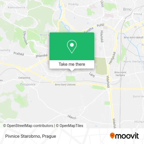 Карта Pivnice Starobrno