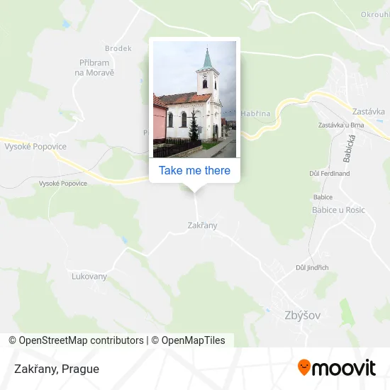 Карта Zakřany