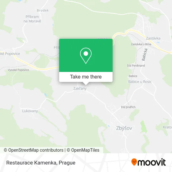 Карта Restaurace Kamenka