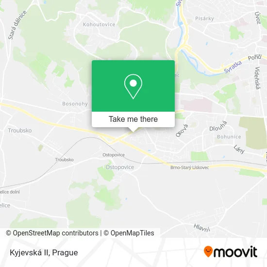 Kyjevská II map