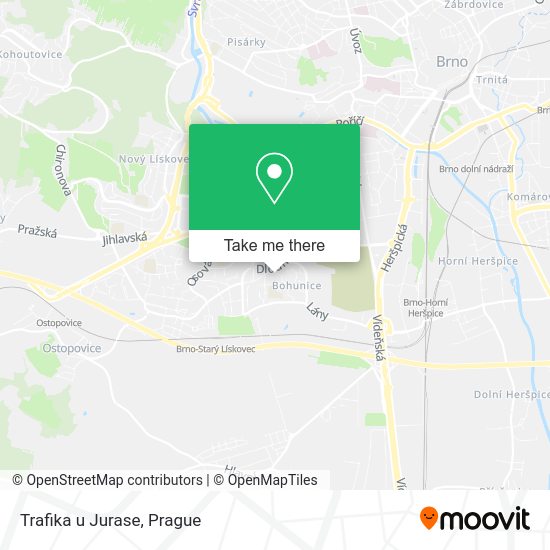 Карта Trafika u Jurase