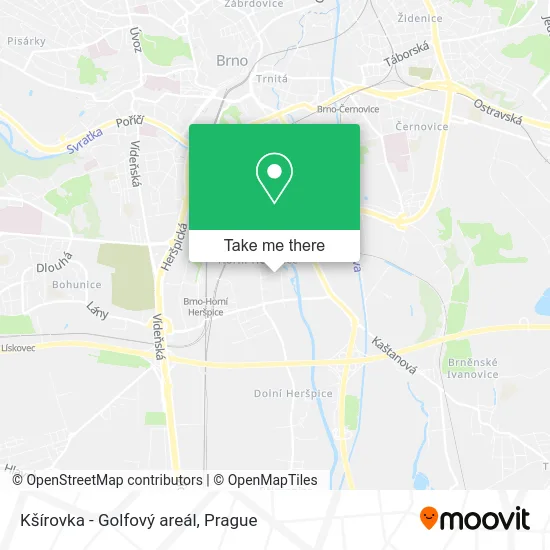 Kšírovka - Golfový areál map