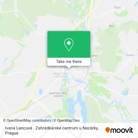 Карта Ivana Lencová - Zahrádkárské centrum u Nezárky