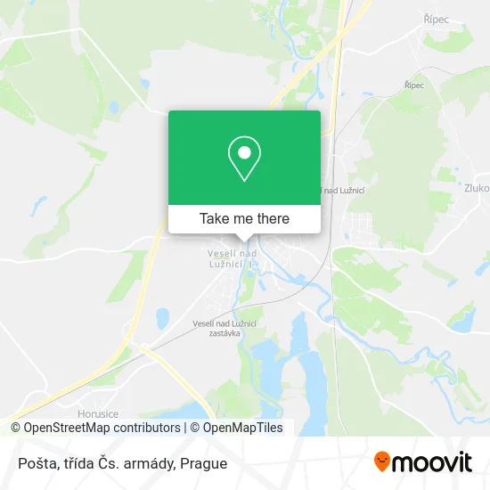 Pošta, třída Čs. armády map