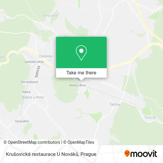 Карта Krušovická restaurace U Nováků