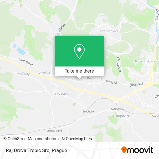 Raj Dreva Trebic Sro map