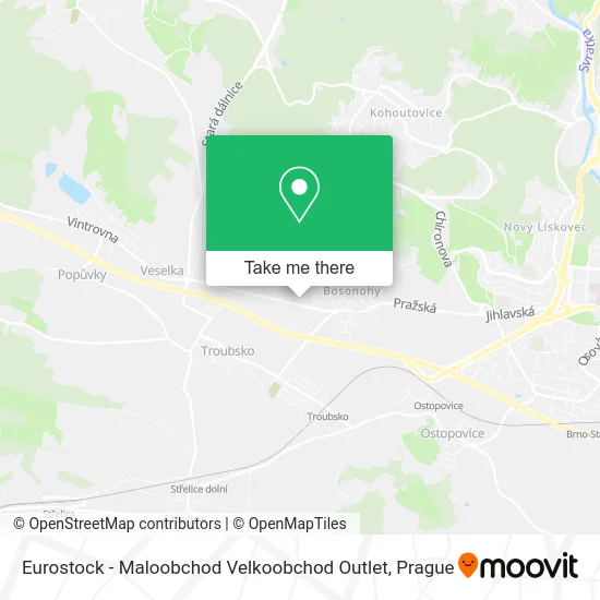 Eurostock - Maloobchod Velkoobchod Outlet map