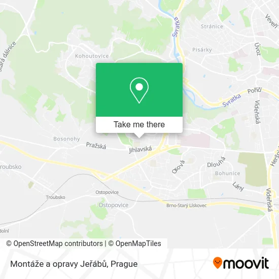 Карта Montáže a opravy Jeřábů