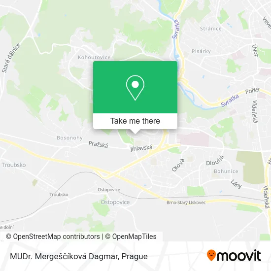 Карта MUDr. Mergeščíková Dagmar