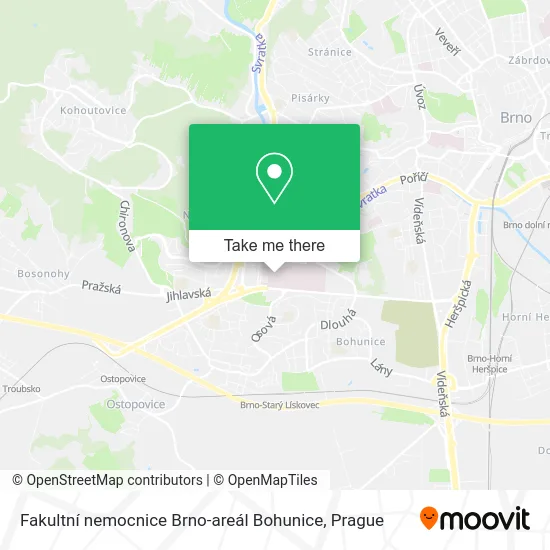 Fakultní nemocnice Brno-areál Bohunice map