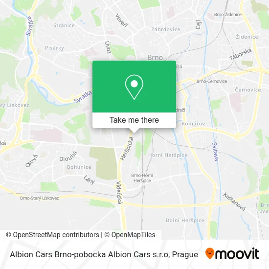 Карта Albion Cars Brno-pobocka Albion Cars s.r.o