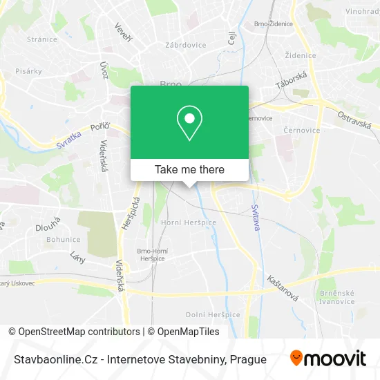Карта Stavbaonline.Cz - Internetove Stavebniny