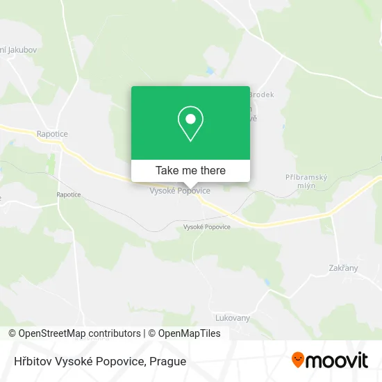 Карта Hřbitov Vysoké Popovice