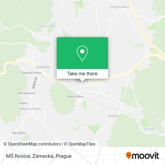 Карта MŠ Rosice, Zámecká