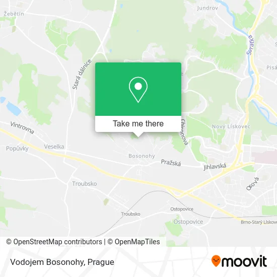 Карта Vodojem Bosonohy