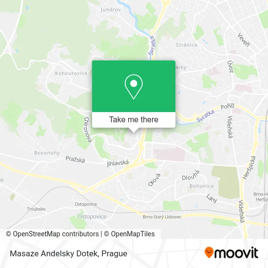 Карта Masaze Andelsky Dotek