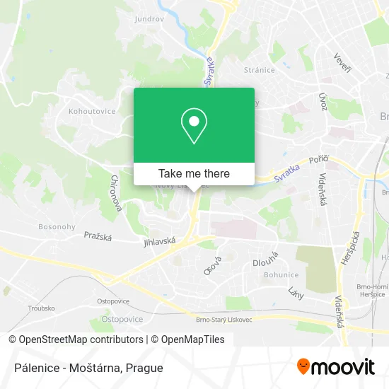 Карта Pálenice - Moštárna