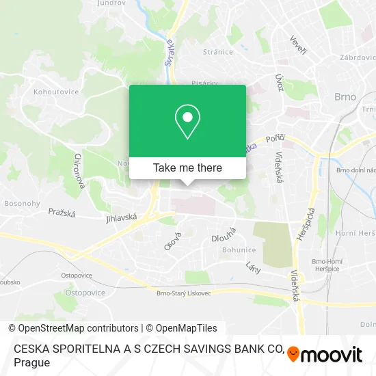 Карта CESKA SPORITELNA A S CZECH SAVINGS BANK CO