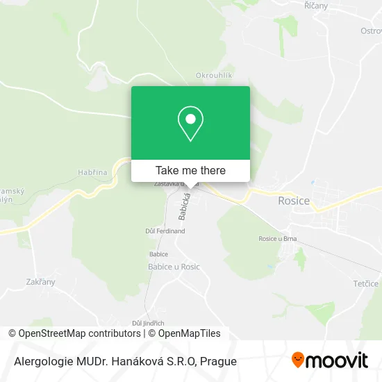 Карта Alergologie MUDr. Hanáková S.R.O