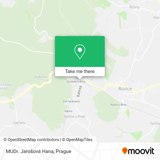 Карта MUDr. Jarošová Hana