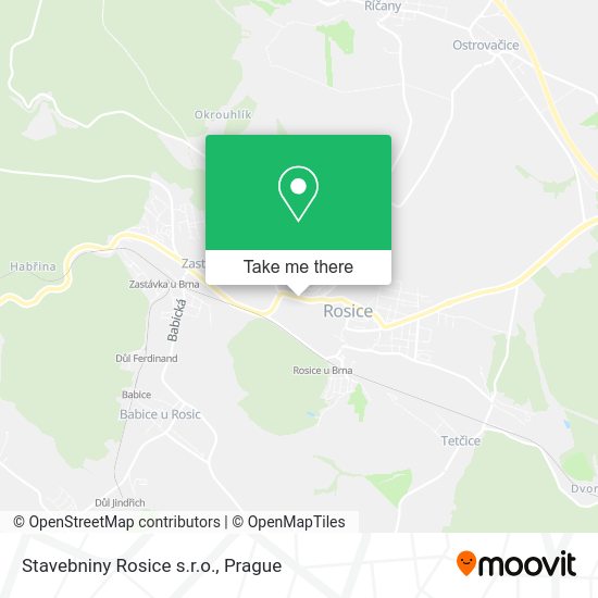 Карта Stavebniny Rosice s.r.o.