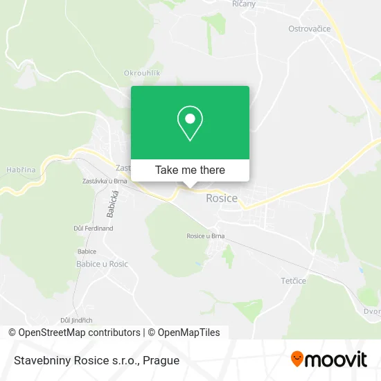 Карта Stavebniny Rosice s.r.o.