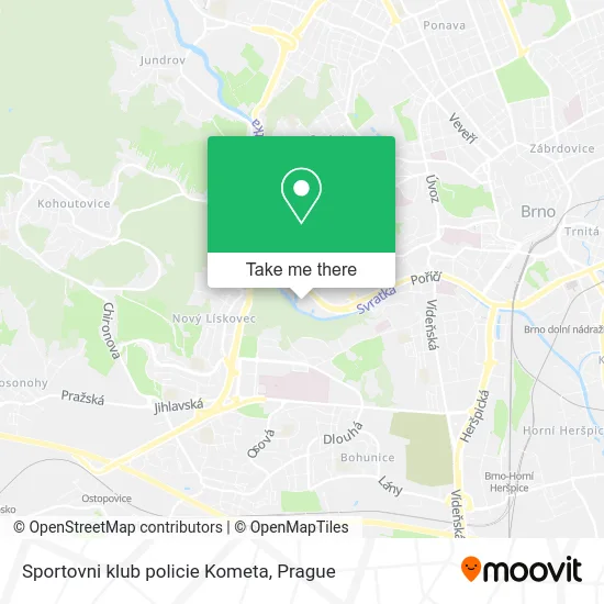 Карта Sportovni klub policie Kometa