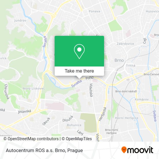Карта Autocentrum ROS a.s. Brno