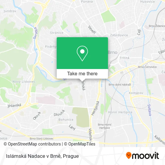 Карта Islámská Nadace v Brně