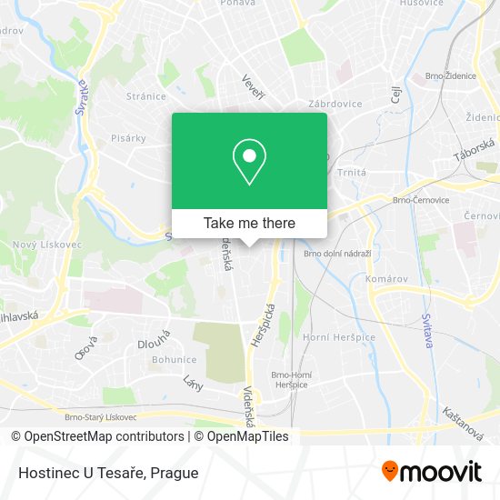 Карта Hostinec U Tesaře
