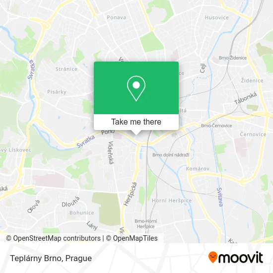 Карта Teplárny Brno