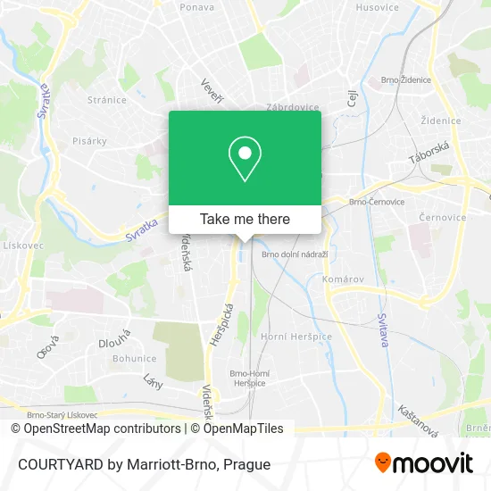 Карта COURTYARD by Marriott-Brno