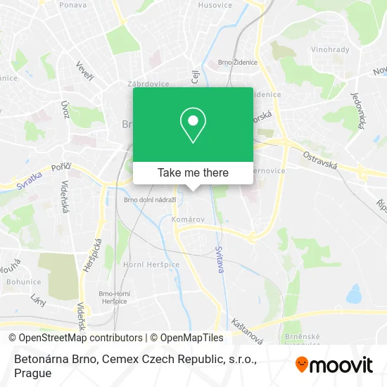 Карта Betonárna Brno, Cemex Czech Republic, s.r.o.