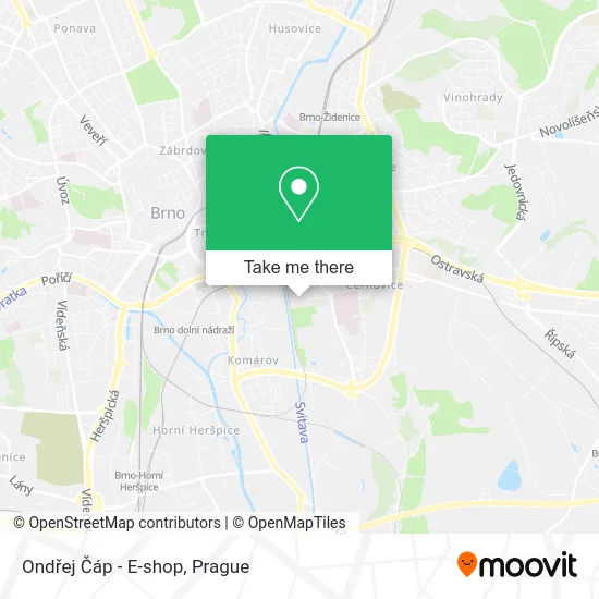 Ondřej Čáp - E-shop map