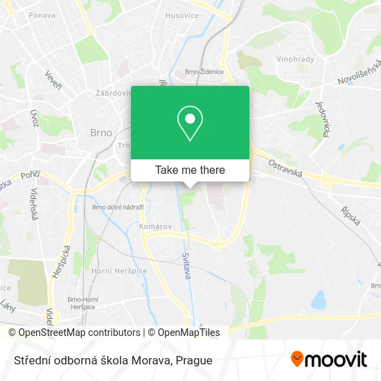 Карта Střední odborná škola Morava
