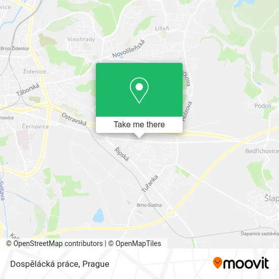 Карта Dospělácká práce