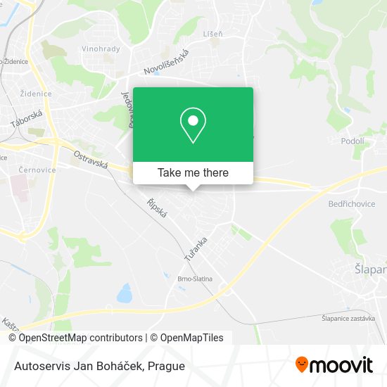 Карта Autoservis Jan Boháček