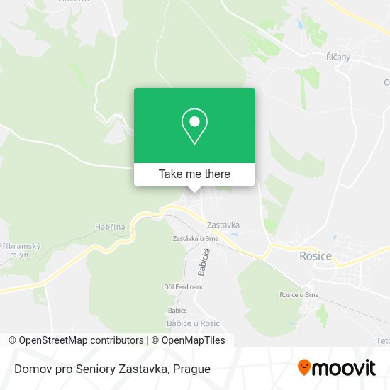 Карта Domov pro Seniory Zastavka