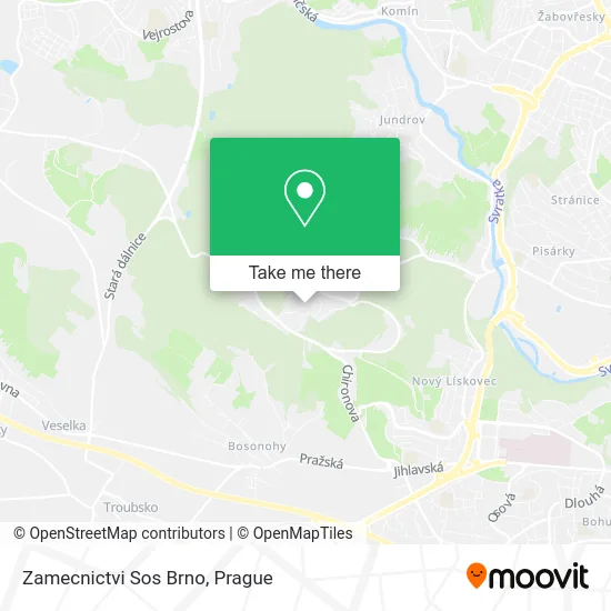Карта Zamecnictvi Sos Brno