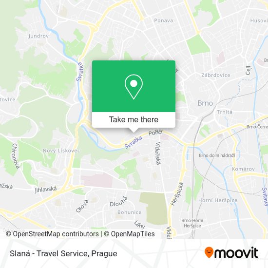 Карта Slaná - Travel Service