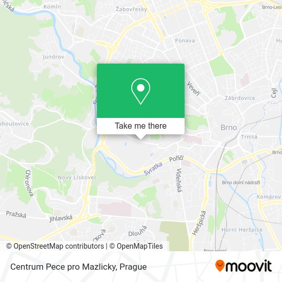 Карта Centrum Pece pro Mazlicky