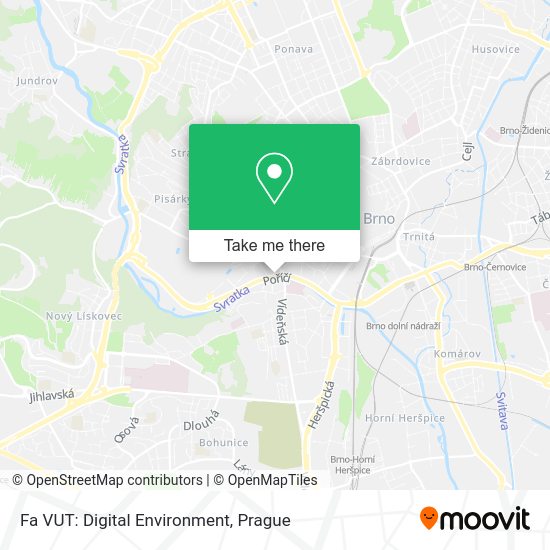 Карта Fa VUT: Digital Environment