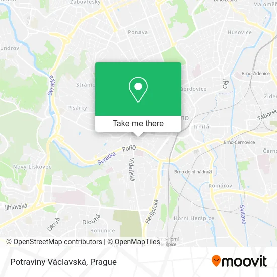 Карта Potraviny Václavská