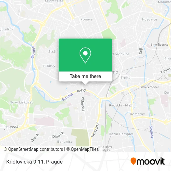 Křídlovická 9-11 map