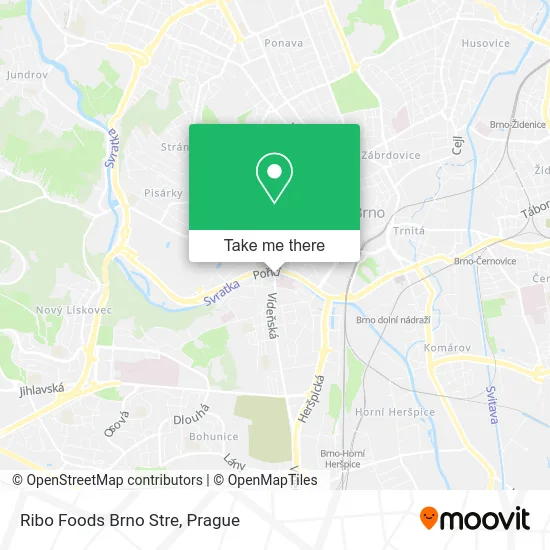 Ribo Foods Brno Stre map