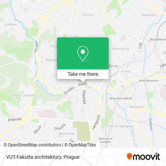 Карта VUT-Fakulta architektury