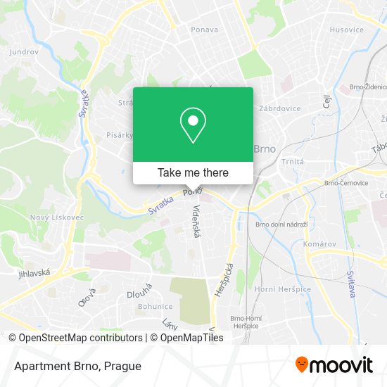 Карта Apartment Brno